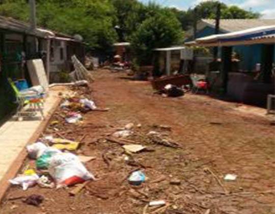 Prefeitura de Santa Rosa avalia estragos após temporal do fim de semana