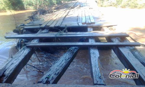Moradores do distrito de Quaraim pedem urgência em conserto de ponte