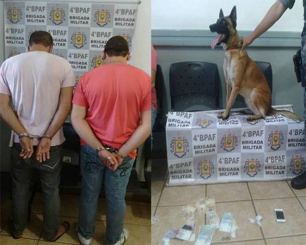 Brigada Militar prende dois homens por tráfico de drogas em Santa Rosa