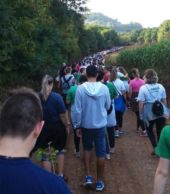 Fiéis participam de Caminhada Penitencial a São José do Inhacorá