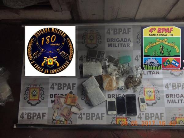 Prisão por Tráfico de Drogas e de um Foragido da Justiça em Santa Rosa