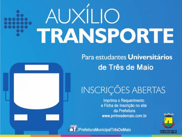 Universitário têm até dia 28 para se inscrever no auxílio transporte