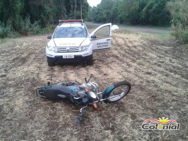 Brigada Militar recupera em Boa Vista do Buricá moto furtada em Três de Maio