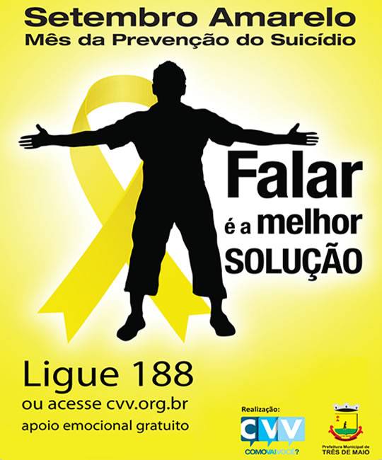 Sexta-feira acontece caminhada do Setembro Amarelo