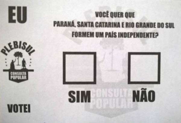 Movimento separatista realiza novo plebiscito sobre separação do Sul