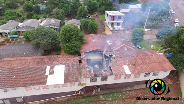 Incêndio atinge Escola Adelarmo Nunes em Braga