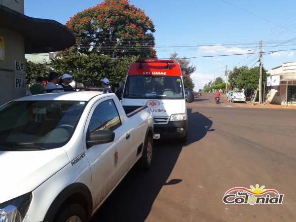 Acidente deixa motociclista ferido no centro de Três de Maio