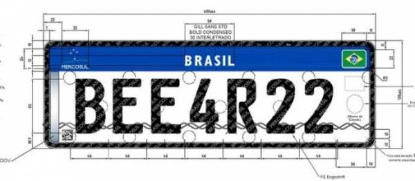 Novo modelo de placas de veículos, padrão Mercosul, começa a valer em 1º de setembro
