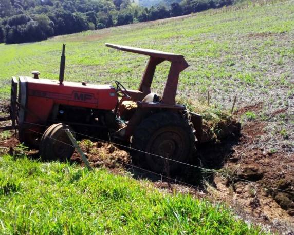 Agricultor morre atingido pelo próprio trator em S. José do Inhacorá