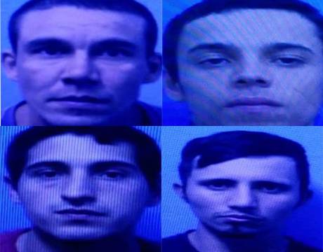 Divulgadas fotos dos 4  detentos fugitivos do Presidio Estadual de Santa Rosa