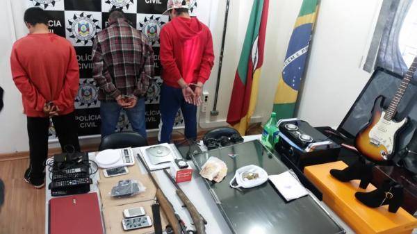 Operação contra tráfico de drogas prende três em Panambi