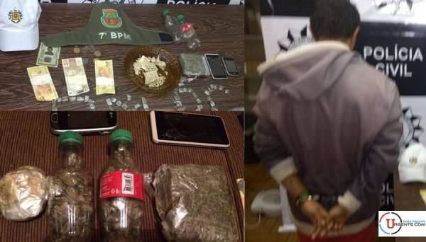 Jovem é preso com drogas em Inhacorá