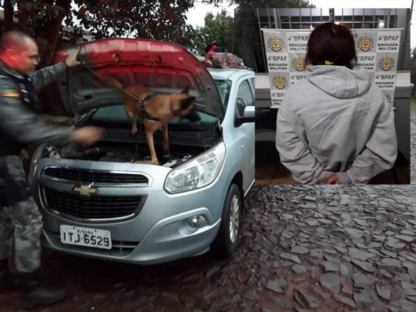 Brigada Militar prende mulher com veículo clonado, em Santa Rosa