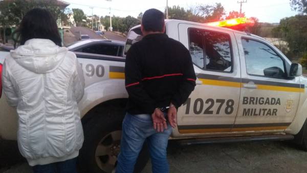 Brigada Militar prende casal com aproximadamente 10kg de cocaína, em Santa Rosa