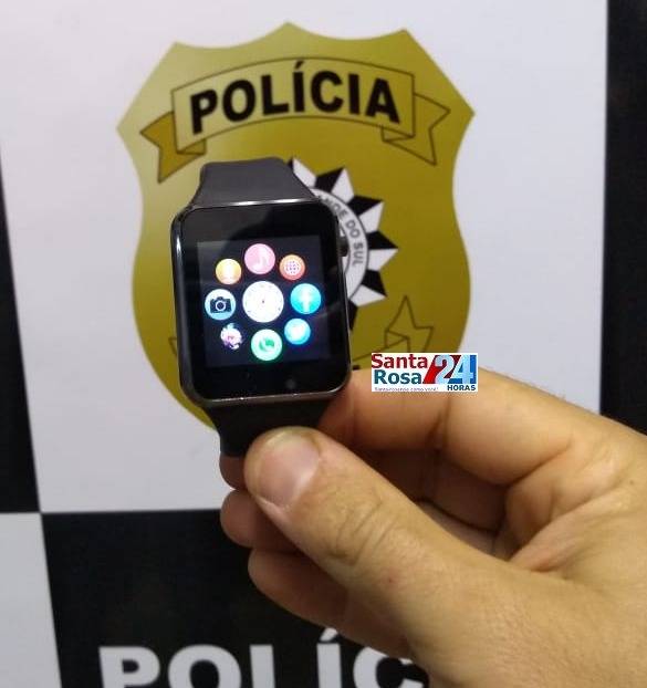 Homem tenta entrar no presídio de Santa Rosa com relógio smartphone e caba detido