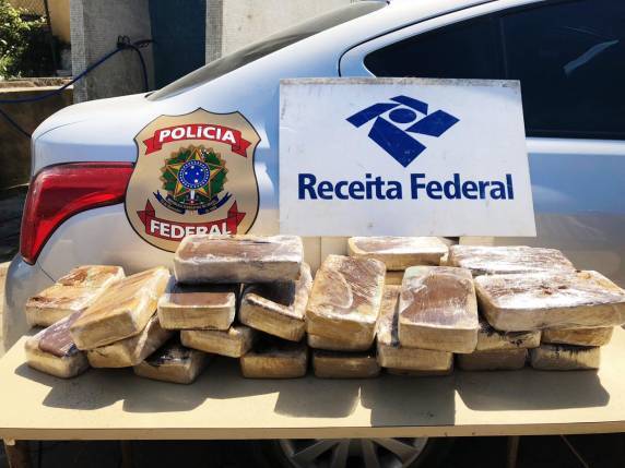 Operação integrada entre a Receita Federal e Polícia Federal resulta na apreensão de 27Kg de cocaína