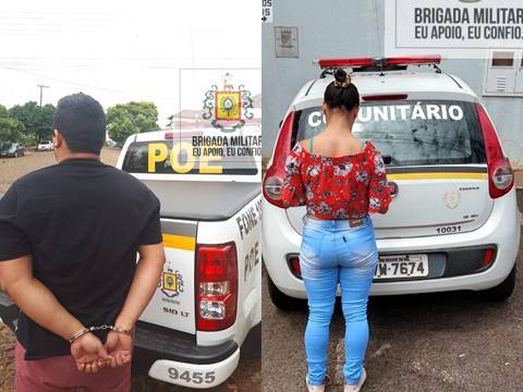 Casal é preso pela BM por tráfico de drogas em Ijuí