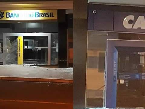 Casca tem agências bancárias atacadas durante a madrugada