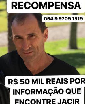 Família oferece R$ 50 mil por informações sobre gerente de banco desaparecido em Anta Gorda