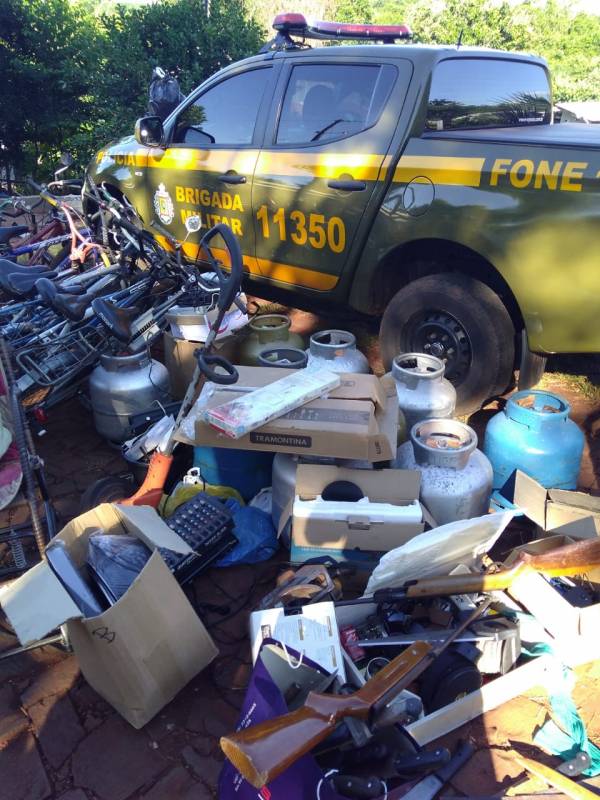 Brigada Militar descobre depósito de objetos furtados em Catuípe