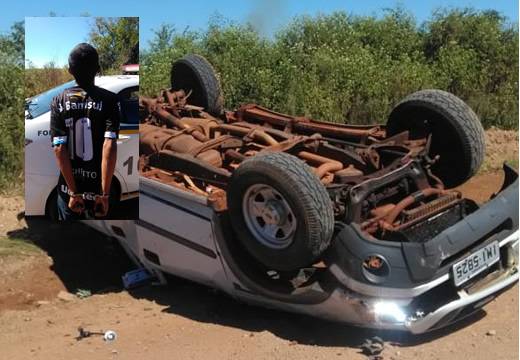 Jovem é preso após furtar carro e envolver-se em acidente em Santiago 