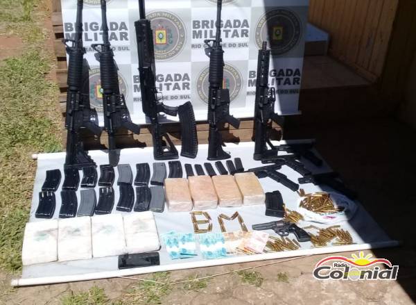 Integrantes da facção Os Manos são presos pela Brigada Militar com forte armamento, em São Borja