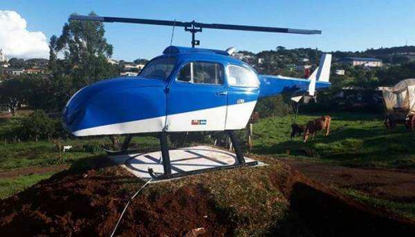 Agricultor que tinha sonho de ser dono de helicóptero constrói o Helifusca