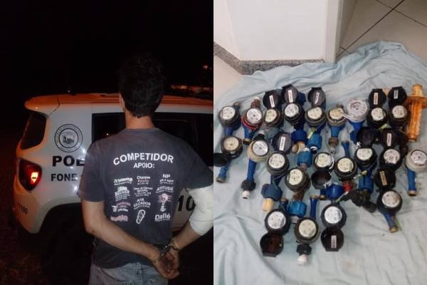 Homem é preso em flagrante por furto de 22 hidrômetros em Santo Ângelo
