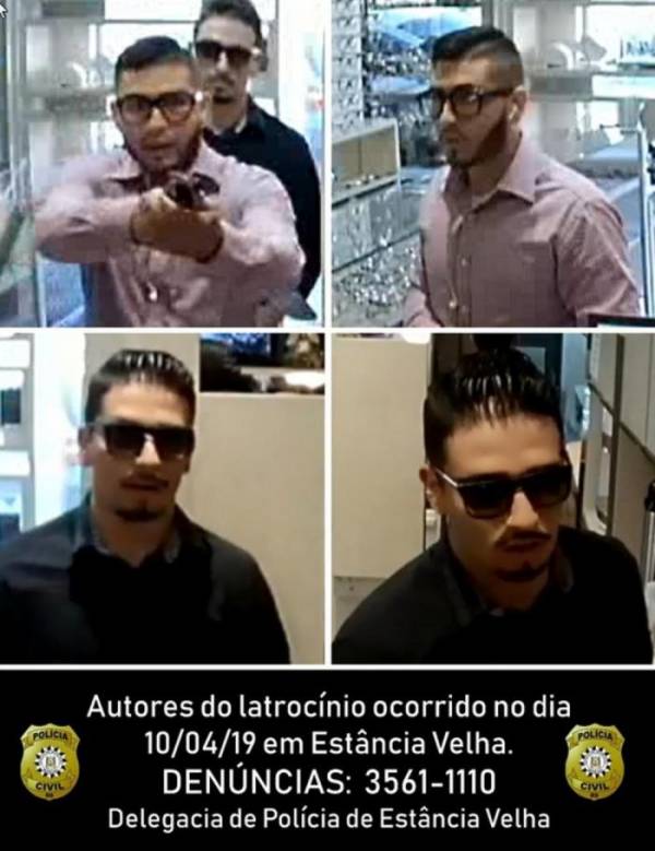 Polícia divulga imagem e pede ajuda para identificar dupla que matou pai e filho em Estância Velha