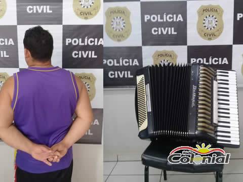 PC de Três de Maio prende homem com gaita comprada em golpe de estelionato no facebrique