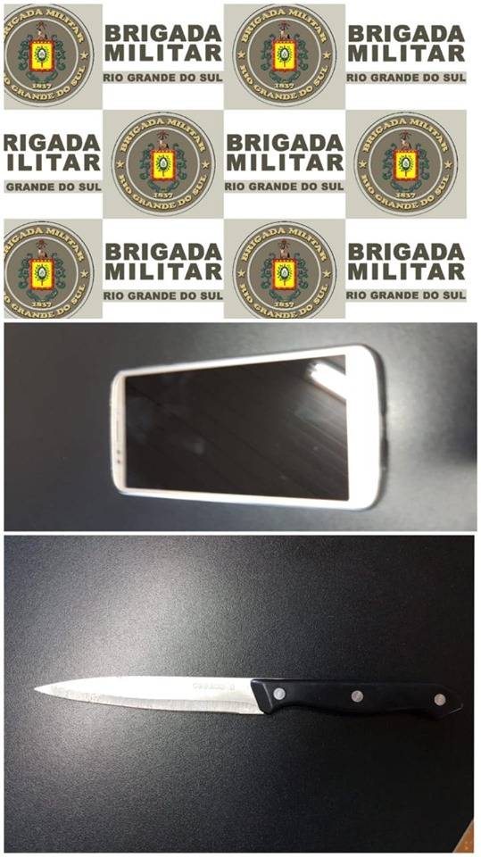 Brigada Militar de Crissiumal prende autor de furto de celular