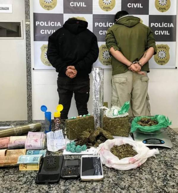Polícia Civil prende dois homens por tráfico de drogas em Santo Ângelo