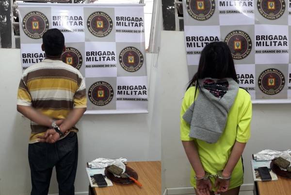 Casal é preso em flagrante por tráfico de drogas em Santo Ângelo