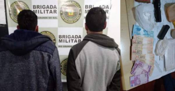 Brigada Militar prende dois homens por tráfico de drogas, em Bossoroca