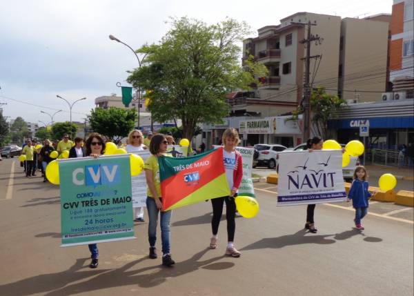 Caminhada encerra Setembro Amarelo em Três de Maio