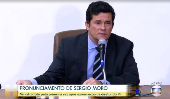 Sergio Moro anuncia demissão do Ministério da Justiça