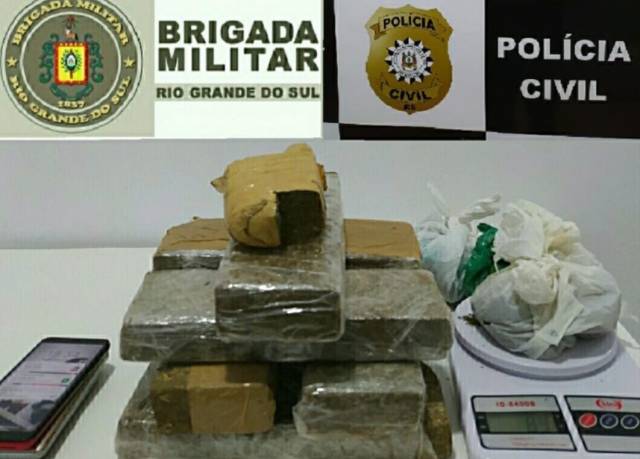 Casal é preso por tráfico de drogas no bairro Cruzeiro em Santa Rosa