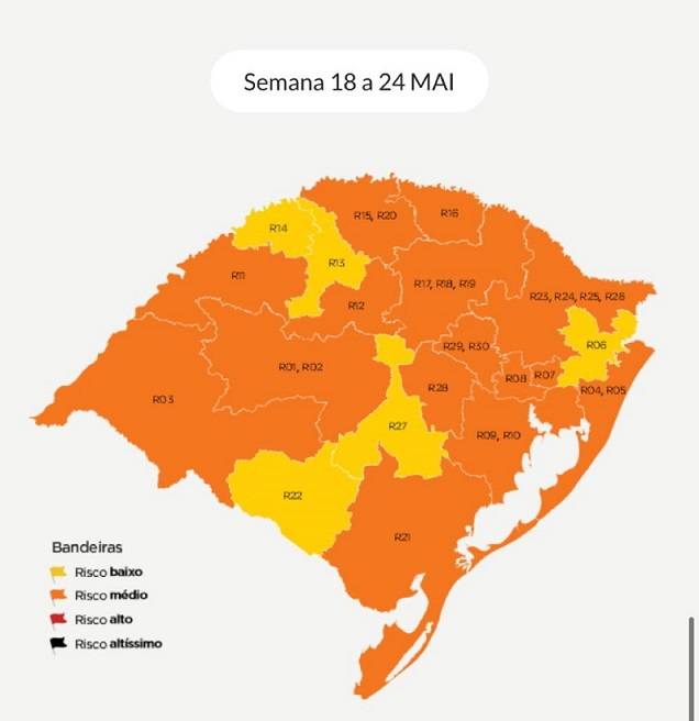 Segunda rodada do Distanciamento Controlado tem predomínio de bandeira laranja