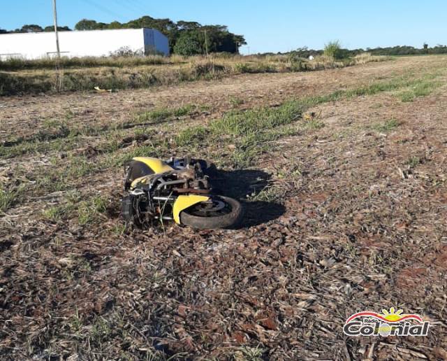 Acidente com moto na perimetral de acesso a Três de Maio