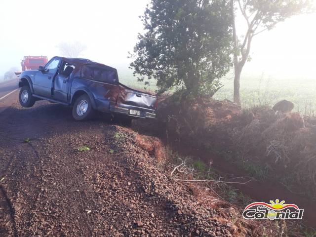 Capotagem de veículo na RS-342 em Três de Maio