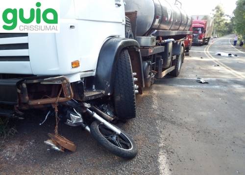 Motociclista morre em acidente na ERS 207 em Crissiumal