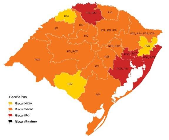 Região de Santa Rosa apresenta melhora e volta para bandeira amarela