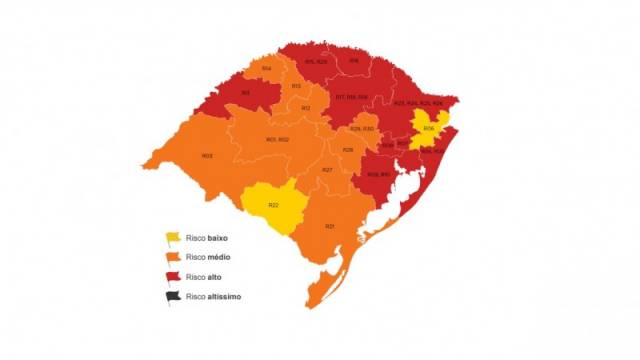 Três indicadores pioram e região de Santa Rosa retorna à bandeira laranja