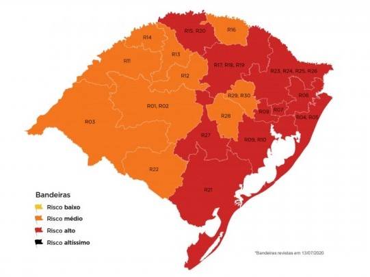 Região de Santa Rosa permanece com bandeira laranja