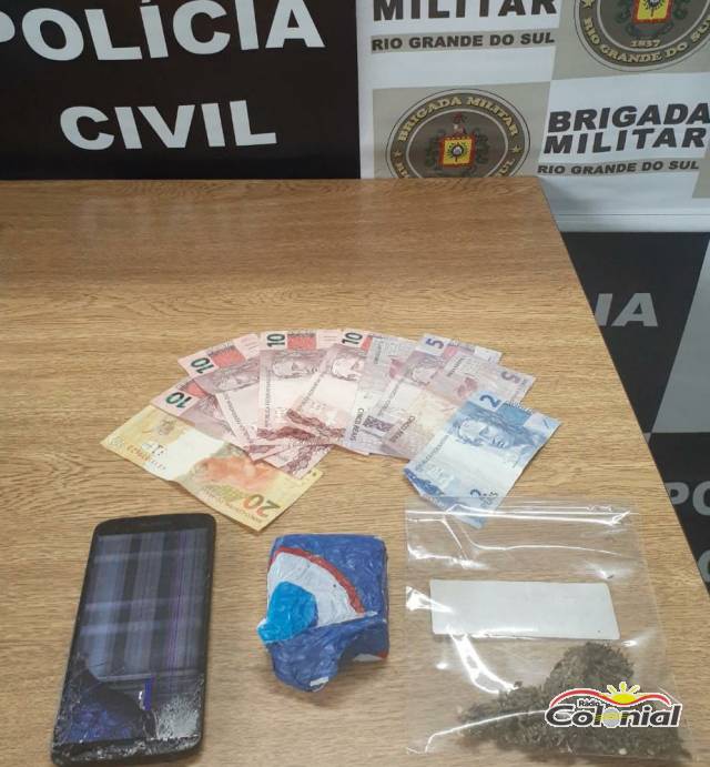 Em flagrante por tráfico de drogas homem é preso pela Brigada Militar e Polícia Civil, em Três de Maio