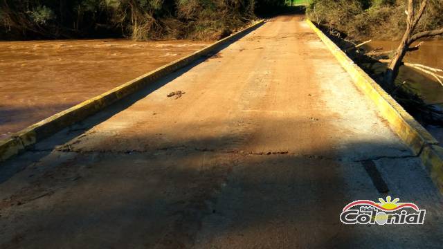 Depois da enxurrada rachadura aumenta em ponte na divisa entre Três de Maio e Nova Candelária