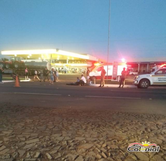 Motociclista fica ferido em acidente na BR-472 em Boa Vista do Buricá