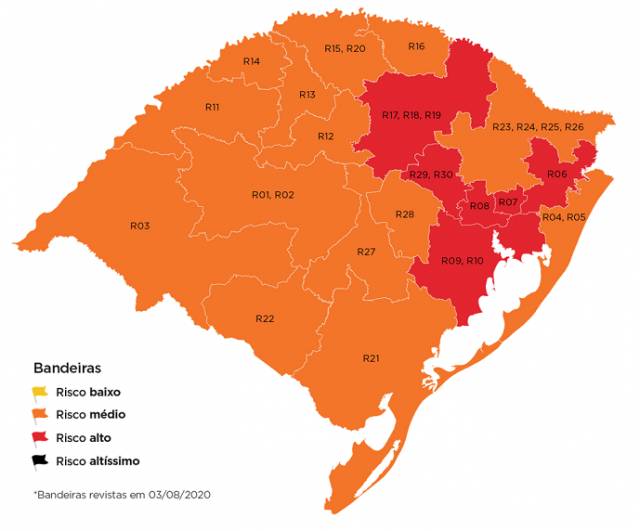 Região retorna à bandeira laranja no Modelo de Distanciamento Controlado