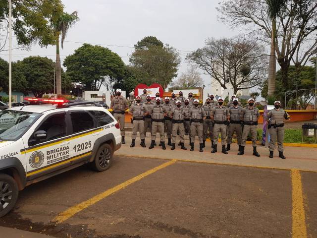 Alunos soldados da Brigada Militar realizam estágio em Três de Maio