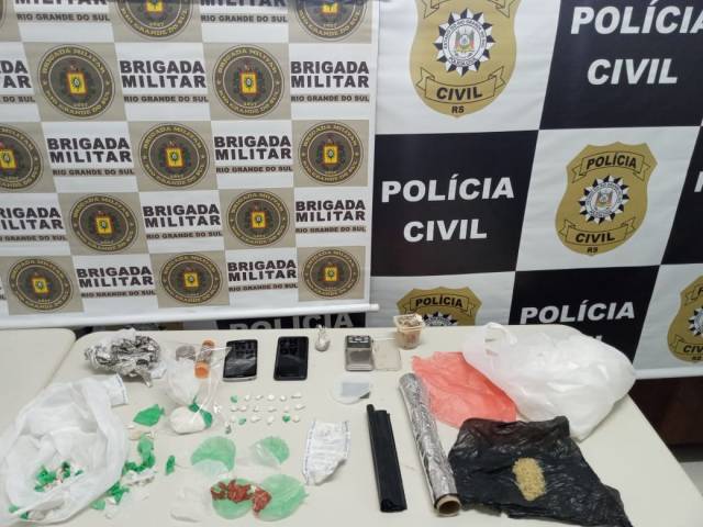 Em ação conjunta Brigada Militar e Policia Civil  prendem dois elementos por tráfico de drogas em Independência